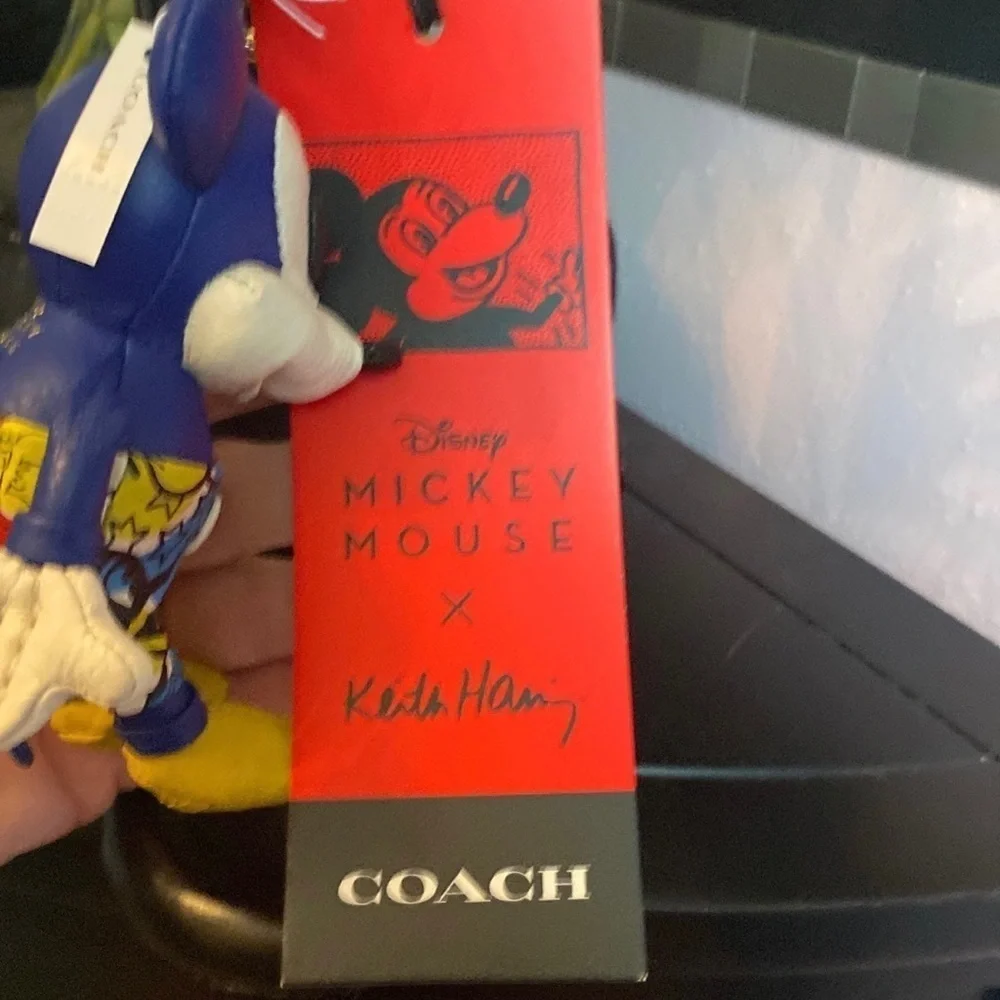 Disney Mickey Mouse Leather Coach Key Fob